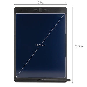 Blackboard™ Writing Tablet - Letter Size with screen and board dimensions displayed
