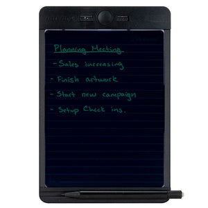 Blackboard™ Writing Tablet - Note Size lined template inserted with writing on display