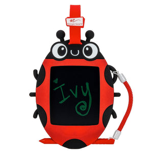 Sketch Pals™ Doodle Board - Ivy the Ladybug front view with writing on screen