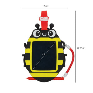Sketch Pals™ Doodle Board - Dart the Bee - Front Vieew with screen and board dimensions displayed